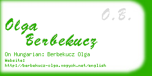 olga berbekucz business card